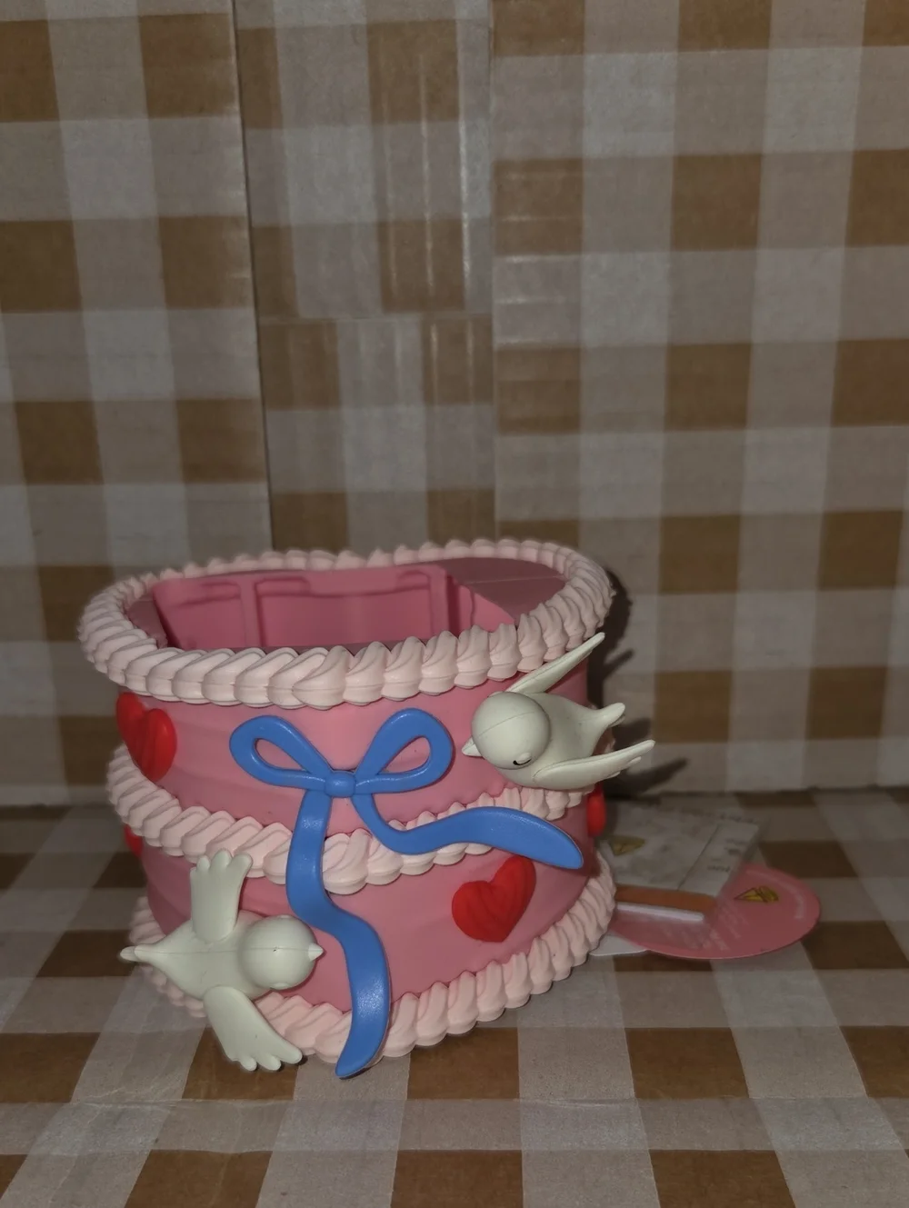 Bath & Body Works Song Bird Heart Shaped Cake Singing Soap Holder NWT